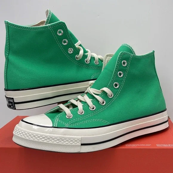 Converse Men’s Emerald High-Top Sneakers A08613F
CHUCK 70 HI
APEX GREEN/EGRET/BL - Picture 10 of 16